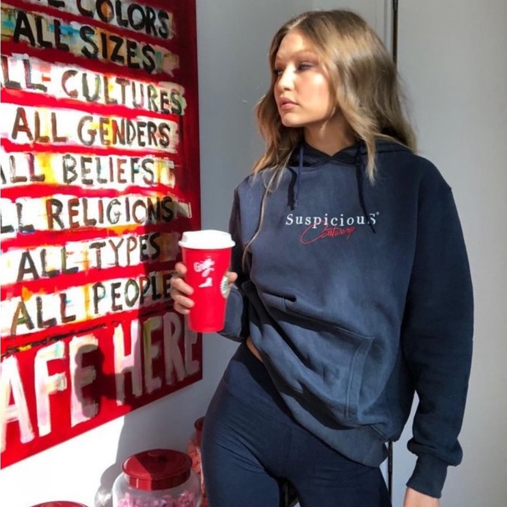 Suspicious Antwerp Blue Hoodie size L